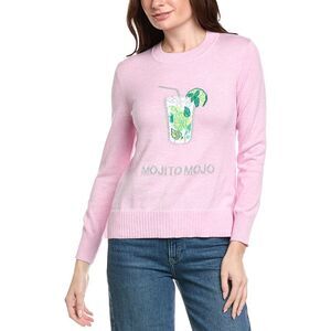 Hannah Rose Womens Mojito Mojo Cashmere-Blend Sweater, Pink